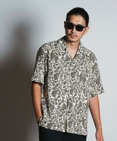 MEN'S BIGI / メンズビギ シャツ・ブラウス | フラワーペイズリープリントオープンカラーシャツ