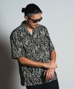 MEN'S BIGI / メンズビギ シャツ・ブラウス | フラワーペイズリープリントオープンカラーシャツ