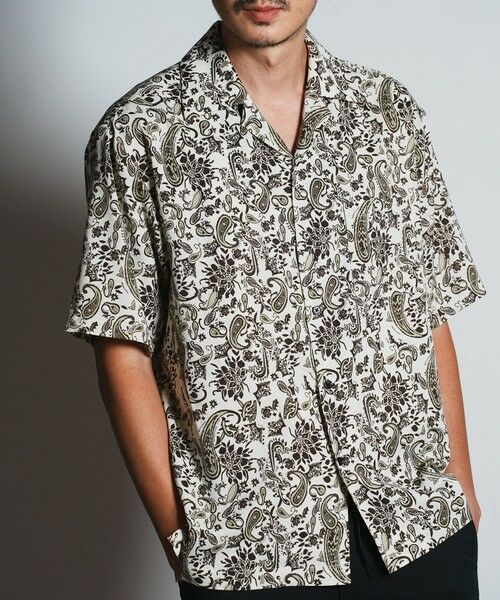 MEN'S BIGI / メンズビギ シャツ・ブラウス | フラワーペイズリープリントオープンカラーシャツ | 詳細2
