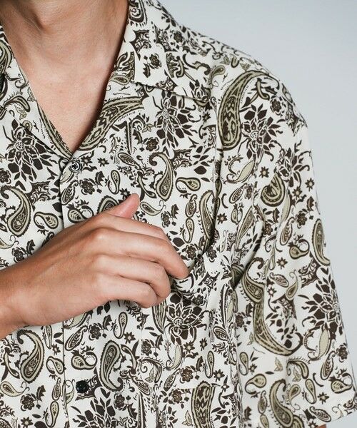 MEN'S BIGI / メンズビギ シャツ・ブラウス | フラワーペイズリープリントオープンカラーシャツ | 詳細3