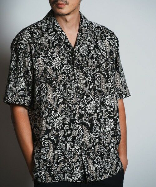 MEN'S BIGI / メンズビギ シャツ・ブラウス | フラワーペイズリープリントオープンカラーシャツ | 詳細6