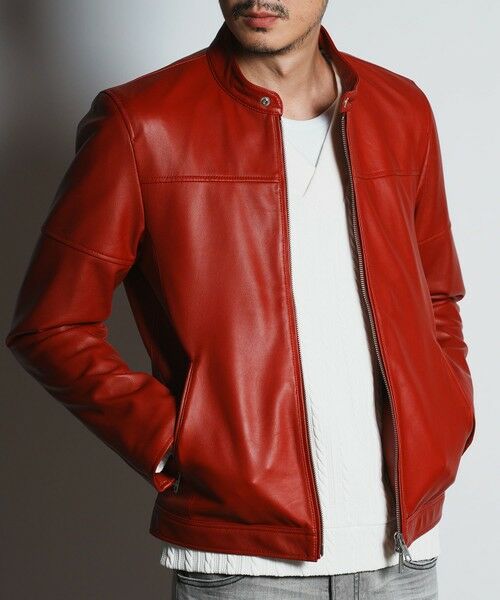 MEN'S BIGI / メンズビギ レザーブルゾン・ジャケット | 【Limited Color Model】ラムセミネイキッドシングルライダース | 詳細2