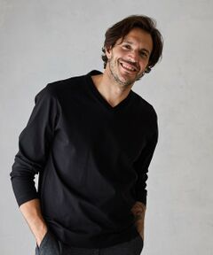 MEN'S BIGI / メンズビギ Tシャツ | シルケットポンチVネックT