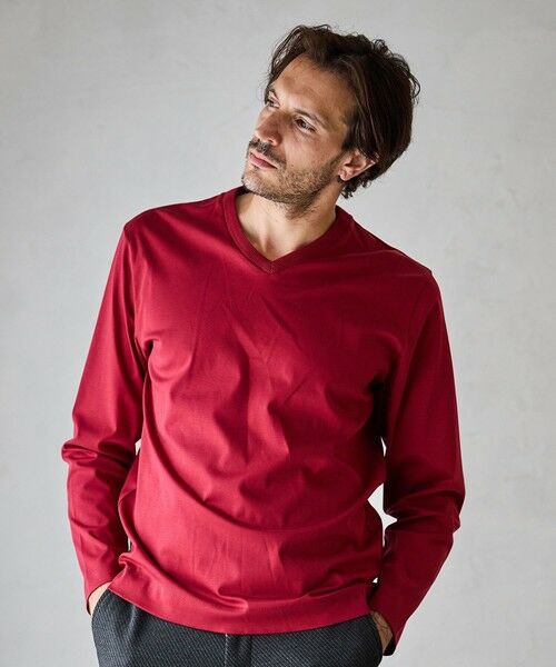 MEN'S BIGI / メンズビギ Tシャツ | シルケットポンチVネックT | 詳細13