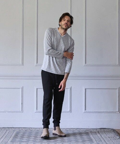 MEN'S BIGI / メンズビギ Tシャツ | ジャガードレイヤードVネック | 詳細2