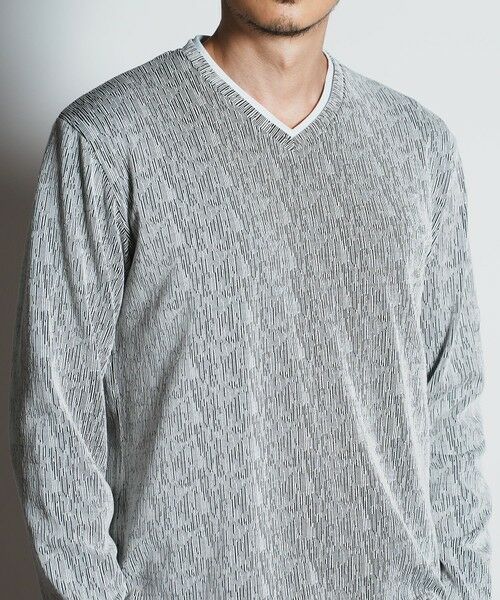 MEN'S BIGI / メンズビギ Tシャツ | ジャガードレイヤードVネック | 詳細8