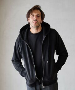 MEN'S BIGI / メンズビギ スウェット | フェイクスエードZIPUPパーカー