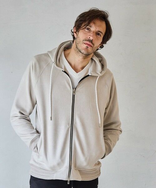 MEN'S BIGI / メンズビギ スウェット | フェイクスエードZIPUPパーカー | 詳細6