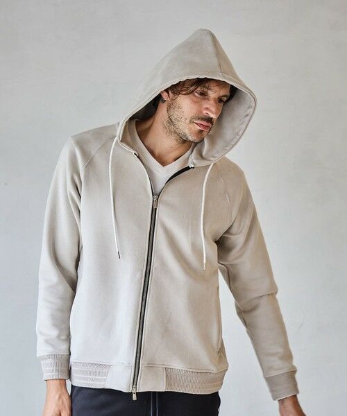 MEN'S BIGI / メンズビギ スウェット | フェイクスエードZIPUPパーカー | 詳細8