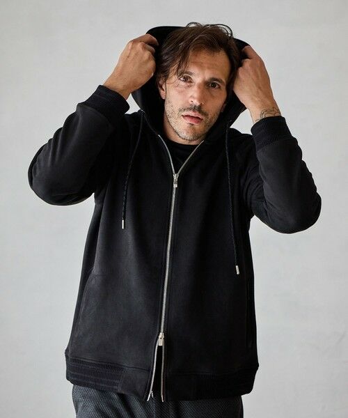 MEN'S BIGI / メンズビギ スウェット | フェイクスエードZIPUPパーカー | 詳細17
