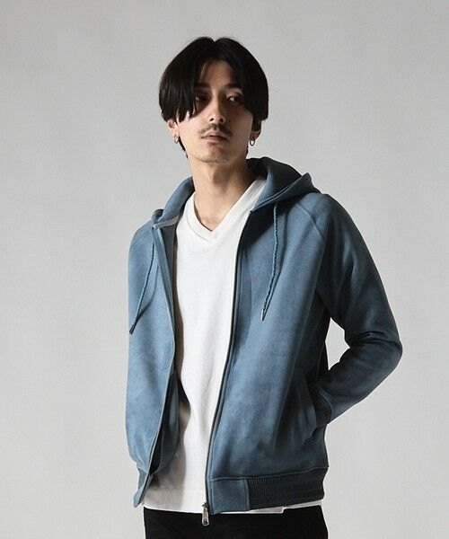 MEN'S BIGI / メンズビギ スウェット | フェイクスエードZIPUPパーカー | 詳細23
