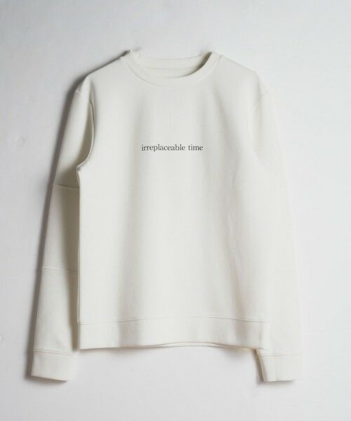 MEN'S BIGI / メンズビギ スウェット | 発砲プリントダンボールクルーネック（ホワイト）