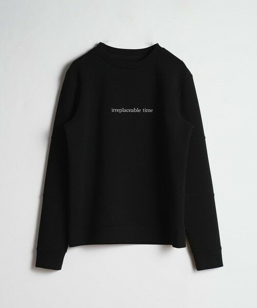 MEN'S BIGI / メンズビギ スウェット | 発砲プリントダンボールクルーネック（ブラック）