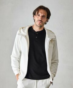 MEN'S BIGI / メンズビギ スウェット | 【JUST PLAY】N/Rストレッチポンチ立体比翼フードブルゾン【セットアップ着用可】