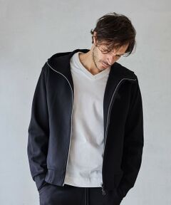 MEN'S BIGI / メンズビギ スウェット | 【JUST PLAY】N/Rストレッチポンチ立体比翼フードブルゾン【セットアップ着用可】