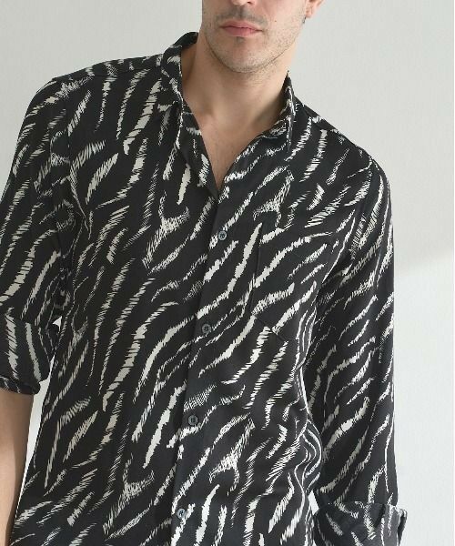 MEN'S BIGI / メンズビギ シャツ・ブラウス | ゼブラ柄プリントレギュラーカラーシャツ | 詳細7