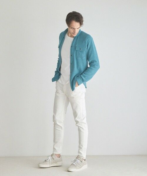 MEN'S BIGI / メンズビギ シャツ・ブラウス | 膨れストライプジャガードショートスタンドカラーシャツブルゾン | 詳細11