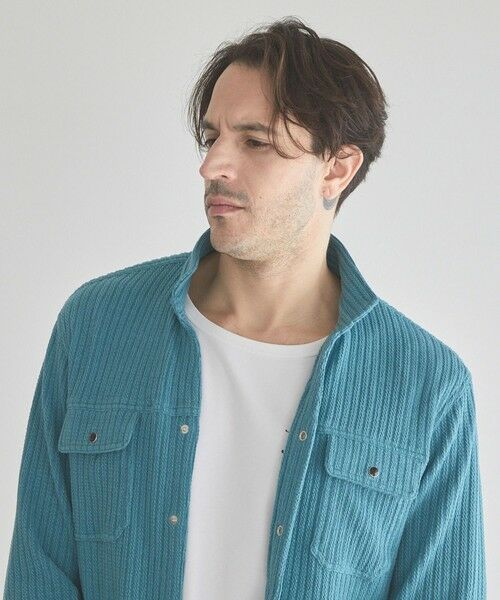 MEN'S BIGI / メンズビギ シャツ・ブラウス | 膨れストライプジャガードショートスタンドカラーシャツブルゾン | 詳細14