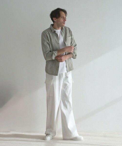 MEN'S BIGI / メンズビギ シャツ・ブラウス | 顔料染めジャガードレギュラーカラーシャツ | 詳細1