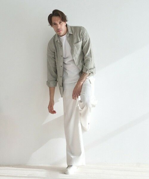 MEN'S BIGI / メンズビギ シャツ・ブラウス | 顔料染めジャガードレギュラーカラーシャツ | 詳細3