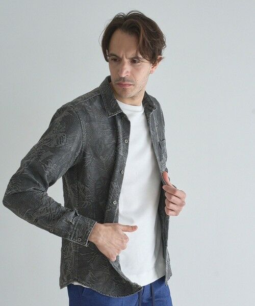 MEN'S BIGI / メンズビギ シャツ・ブラウス | 顔料染めジャガードレギュラーカラーシャツ | 詳細10