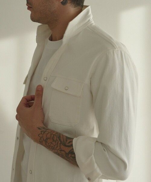 MEN'S BIGI / メンズビギ シャツ・ブラウス | スーパーストレッチデニムスタンドカラーシャツ | 詳細4