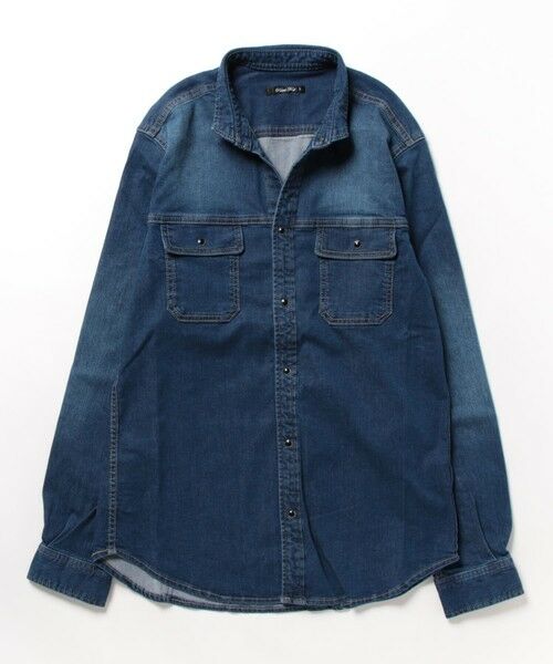 MEN'S BIGI / メンズビギ シャツ・ブラウス | スーパーストレッチデニムスタンドカラーシャツ | 詳細5