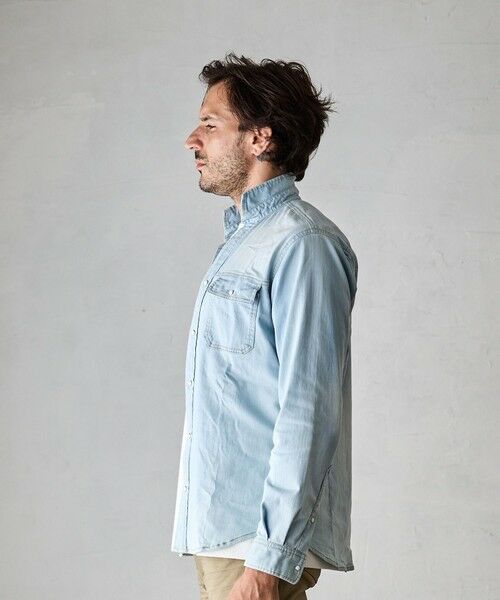 MEN'S BIGI / メンズビギ シャツ・ブラウス | スーパーストレッチデニムスタンドカラーシャツ | 詳細9