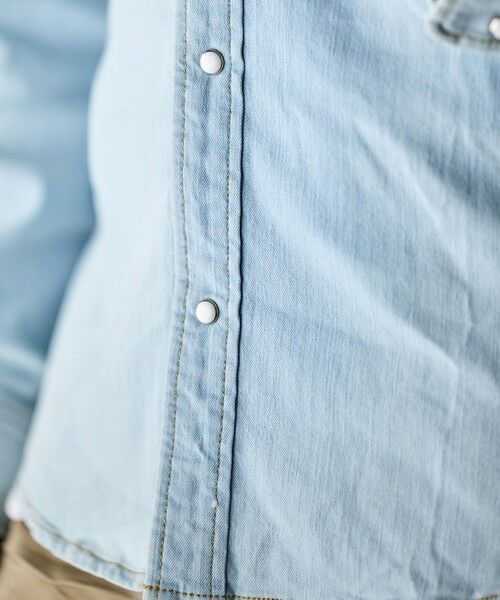 MEN'S BIGI / メンズビギ シャツ・ブラウス | スーパーストレッチデニムスタンドカラーシャツ | 詳細12