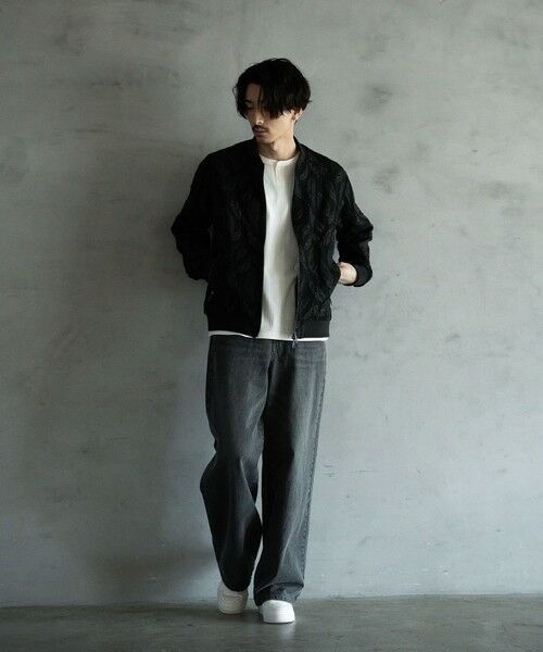 MEN'S BIGI / メンズビギ ブルゾン | フェザージャガードジャージボンバージャケット | 詳細7