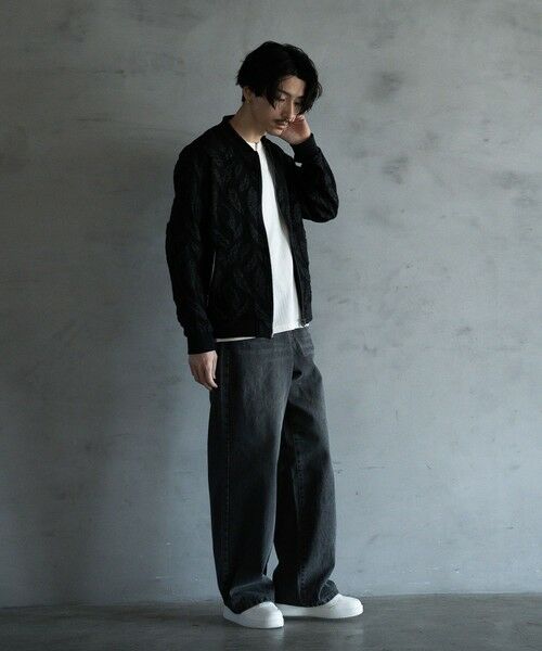 MEN'S BIGI / メンズビギ ブルゾン | フェザージャガードジャージボンバージャケット | 詳細9