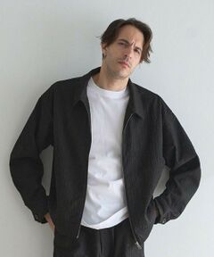 MEN'S BIGI / メンズビギ ブルゾン | 【WEB限定/オーバーサイズ/セットアップ対応】 ランダムプリーツジップブルゾン