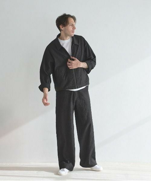 MEN'S BIGI / メンズビギ ブルゾン | 【WEB限定/オーバーサイズ/セットアップ対応】 ランダムプリーツジップブルゾン | 詳細11