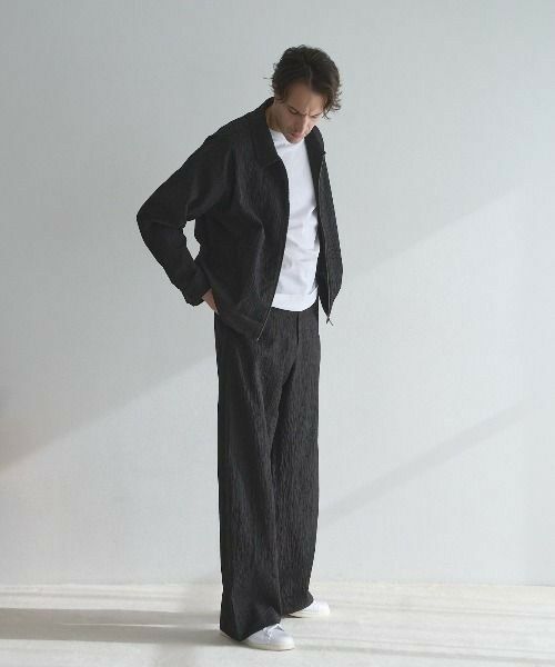 MEN'S BIGI / メンズビギ ブルゾン | 【WEB限定/オーバーサイズ/セットアップ対応】 ランダムプリーツジップブルゾン | 詳細12