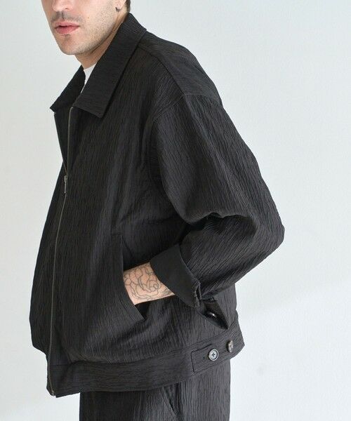 MEN'S BIGI / メンズビギ ブルゾン | 【WEB限定/オーバーサイズ/セットアップ対応】 ランダムプリーツジップブルゾン | 詳細16