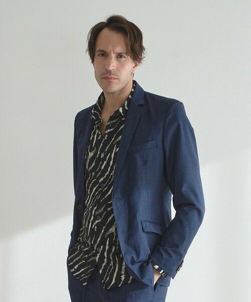 MEN'S BIGI / メンズビギ テーラードジャケット | ハケメテーラードジャケット（ネイビー）