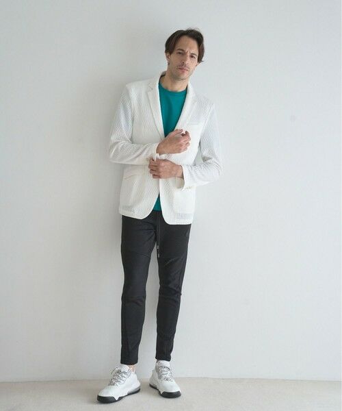 MEN'S BIGI / メンズビギ テーラードジャケット | シャーリングジャガードテーラードジャケット | 詳細1