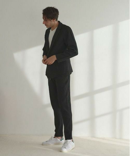 MEN'S BIGI / メンズビギ テーラードジャケット | 【セットアップ対応】14Gリンクス柄編みニットテーラードジャケット | 詳細2