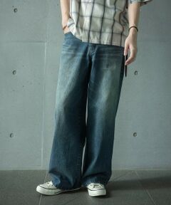 MEN'S BIGI / メンズビギ デニムパンツ | 【WEB限定/12oz デニム】ウエストシャーリング ５ポケット ワイドストレートパンツ
