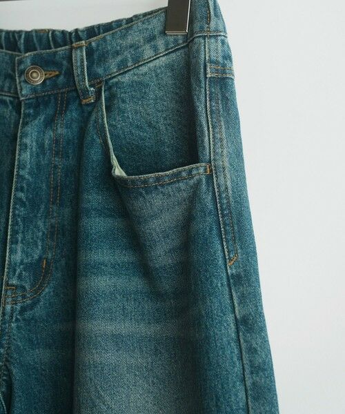 MEN'S BIGI / メンズビギ デニムパンツ | 【WEB限定/12oz デニム】ウエストシャーリング ５ポケット ワイドストレートパンツ | 詳細5