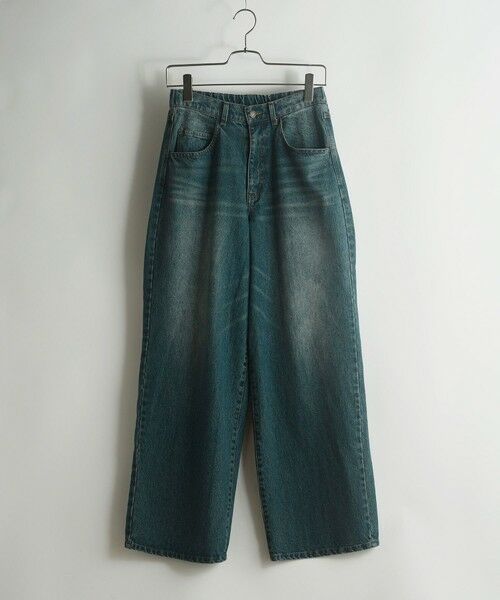 MEN'S BIGI / メンズビギ デニムパンツ | 【WEB限定/12oz デニム】ウエストシャーリング ５ポケット ワイドストレートパンツ | 詳細6