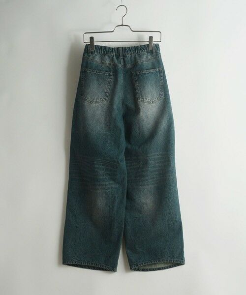 MEN'S BIGI / メンズビギ デニムパンツ | 【WEB限定/12oz デニム】ウエストシャーリング ５ポケット ワイドストレートパンツ | 詳細7
