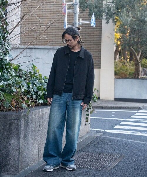 MEN'S BIGI / メンズビギ デニムパンツ | 【WEB限定/12oz デニム】ウエストシャーリング ５ポケット ワイドストレートパンツ | 詳細2