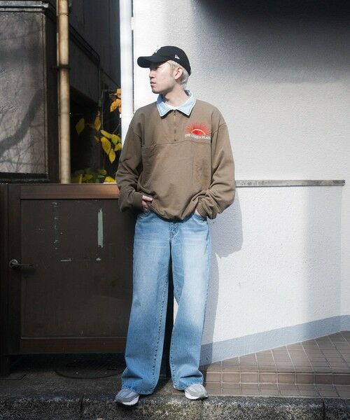 MEN'S BIGI / メンズビギ デニムパンツ | 【WEB限定/12oz デニム】ウエストシャーリング ５ポケット ワイドストレートパンツ | 詳細8