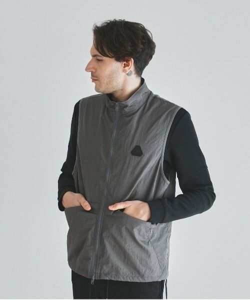 MEN'S BIGI / メンズビギ カーディガン・ボレロ | 【JUST PLAY】ワッシャーポリエステルタフタベスト（チャコールグレー）