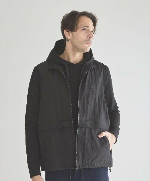 MEN'S BIGI / メンズビギ カーディガン・ボレロ | 【JUST PLAY】ワッシャーポリエステルタフタベスト（ブラック）