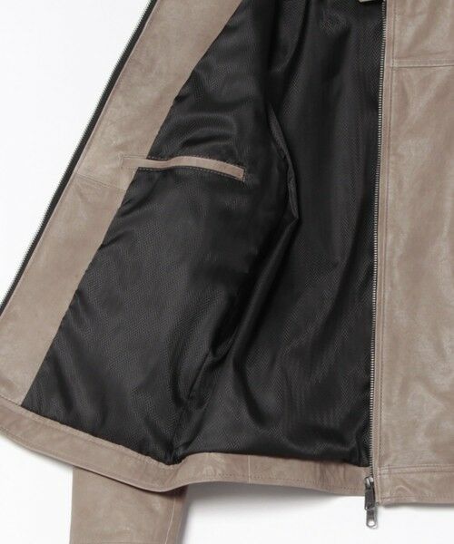 MEN'S BIGI / メンズビギ レザーブルゾン・ジャケット | ラムベジタブルレザーシングルライダース | 詳細12