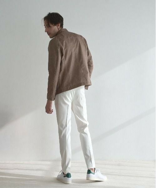 MEN'S BIGI / メンズビギ レザーブルゾン・ジャケット | ラムベジタブルレザーシングルライダース | 詳細6