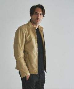 MEN'S BIGI / メンズビギ ブルゾン | ラムベジタブル/ラムネイキッドレザースタンドジップブルゾン