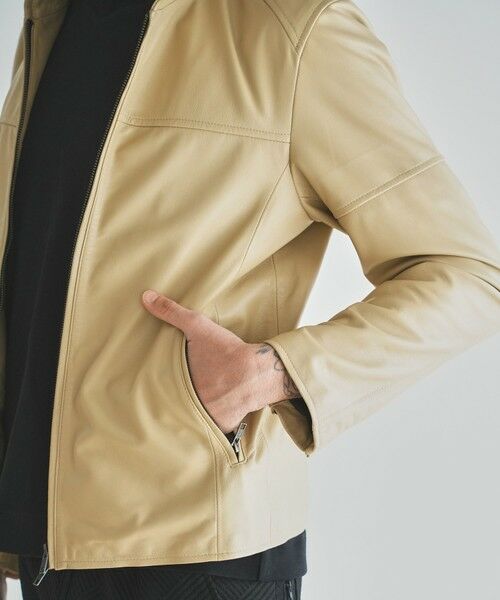 MEN'S BIGI / メンズビギ ブルゾン | ラムベジタブル/ラムネイキッドレザースタンドジップブルゾン | 詳細7